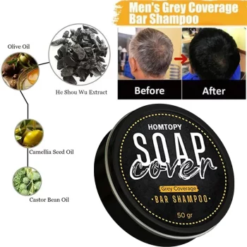 50g Hair Darkening Shampoo Bar for Gray3