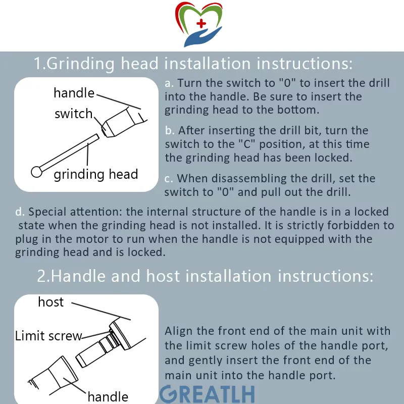 Micro Electric Spine Drill installation